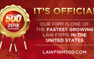 2018 Law Firm 500 Award - Fastest Growing Law Firms in United States