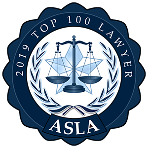 ASLA Top 100 Lawyer for 2019 badge