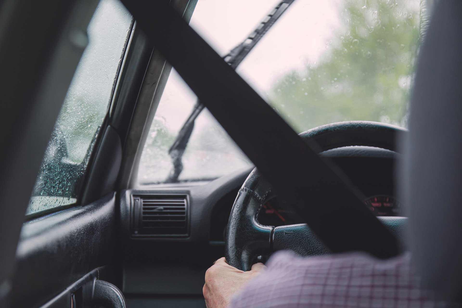 driving while rainy