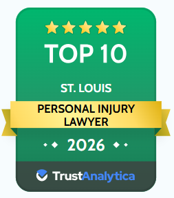 Top ten Personal injury lawyer badge by trust analytics